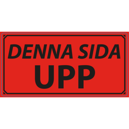 Transportetiketter varning Denna Sida Upp