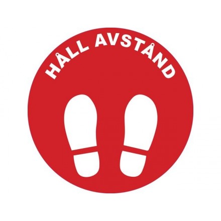 Golvdekal "HÅLL AVSTÅND" 10/FP Golvdekal "HÅLL AVSTÅND" 10/FP