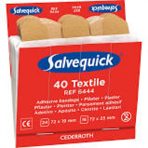 Plåster Salvequick Textil 1-Hjälpentavla 6-pk 6444 240st/krt