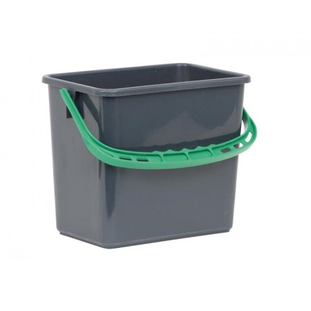 Hink Grå 6L Grönt handtag Hink Grå 6L Grönt handtag