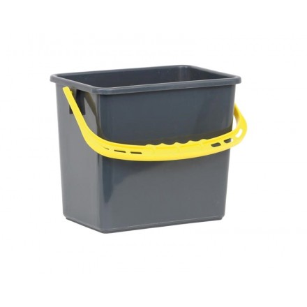 Hink Grå 6L Gult handtag Hink Grå 6L Gult handtag