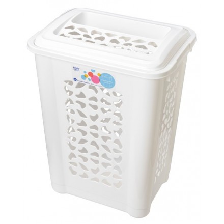 Tvättkorg Frida Vit plast 60L Tvättkorg Frida Vit plast 60L