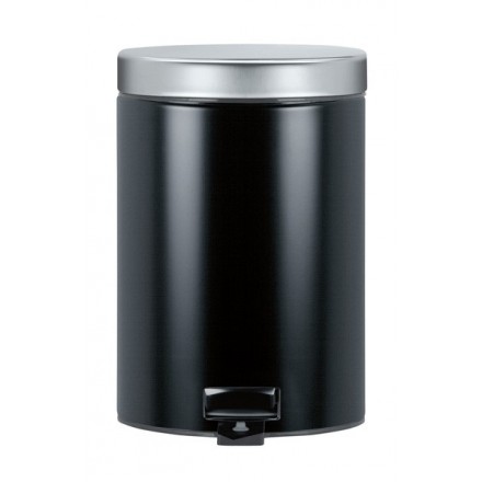 Brabantia Pedalhink 3L Matt Svart med Matt Steel lock Brabantia Pedalhink 3L Matt Svart med Matt Steel lock