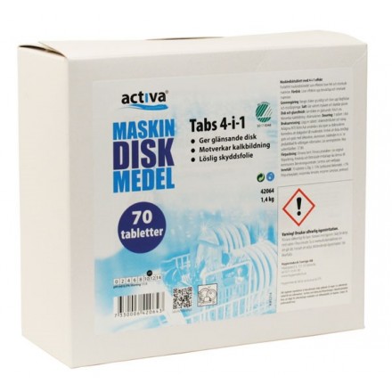 Activa Maskindisk Tabs 4i1 70st Activa Maskindisk Tabs 4i1 70st