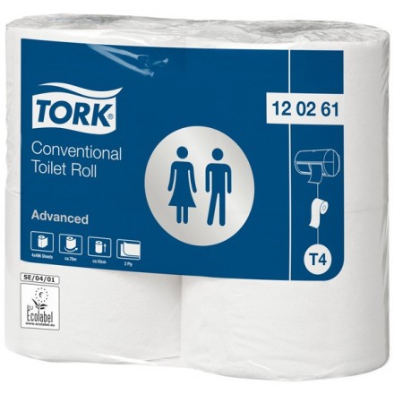 Toa Tork Advanced T4 X-lång 69m Vit 2-lag Toa Tork Advanced T4 X-lång 69m Vit 2-lag