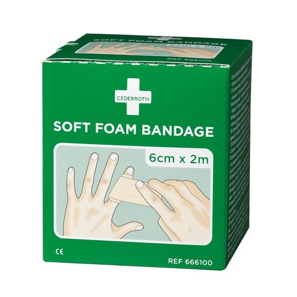 Soft Foam Bandage Natur 6cm x 2m Cederroth 2-pack
