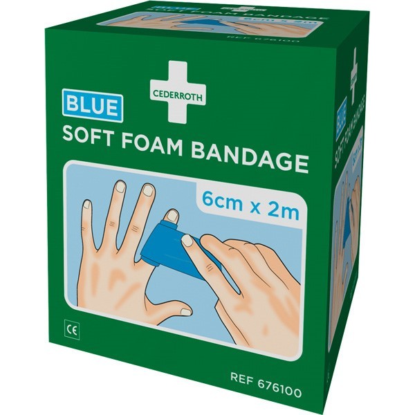 Soft Foam Bandage Blå 6cm x 2m Cederroth 2-pack