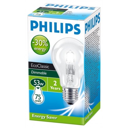 Lampa Eco Classic 53W E27 Normal/Klar