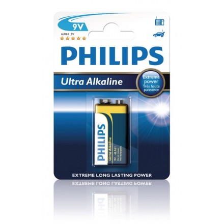 Batteri 9V 6LR61 Philips Batteri 9V 6LR61 Philips